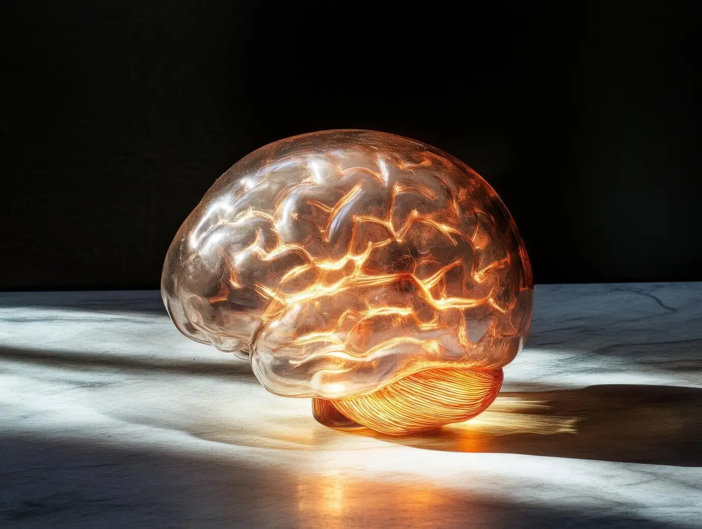 Displayed human brain concept